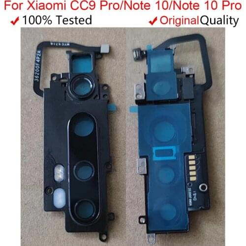 Original New For Xiaomi Mi Note 10 Pro Frame + Camera Lens For Xiaomi Mi Note 10 CC9 Pro Lens Frame + Lens + Camera