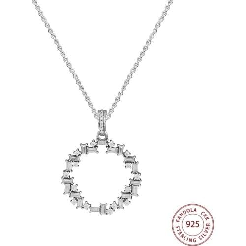 100% Real 925 Sterling Silver Shards of Sparkling Pendant Necklaces For Women DIY Jewelry Accessories Bijoux Femme Free Shipping