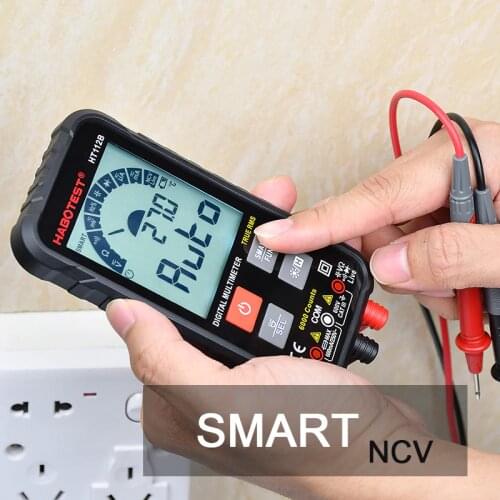 Professional Digital Multimeter Tester Mini Battery Tester Ultra-Portable DC AC Voltage Detector Meter Capacitance NCV Ohm Hz