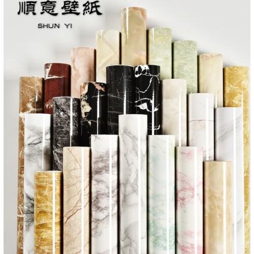 120cm marble pattern self-adhesive wallpaper kitchen bathroom waterproof oil-proof sticker table bar countertop refurbished
