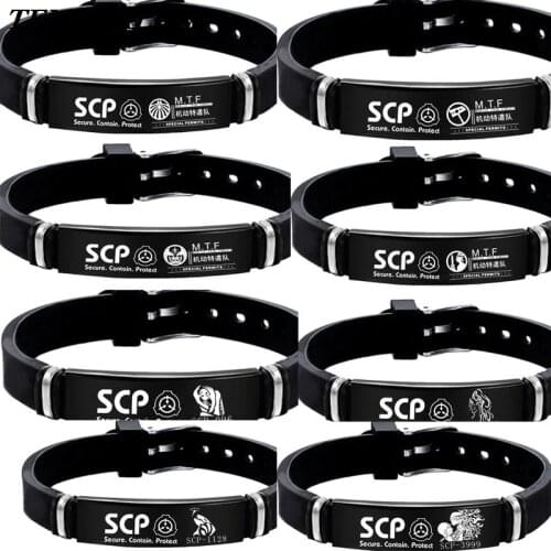 SCP Foundation Urban Horror Legend Monster Siren Head MTF Halloween Cosplay Props Metal Bracelet Men Women COS Bracelet Jewelry
