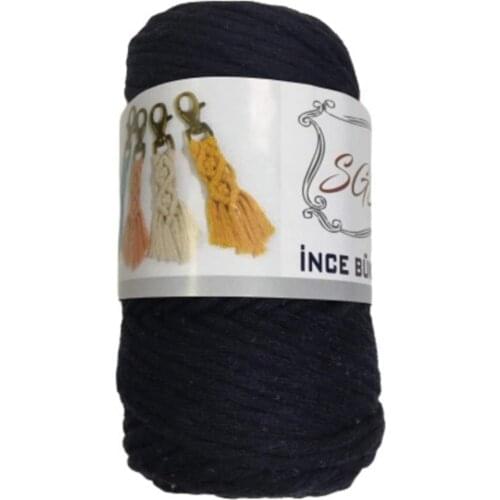 Twisted Cotton Macrame Scanning Floss Black 250 Gram 100% Cotton 3mm Cord Colorful Braided Solid Core Cord For DIY