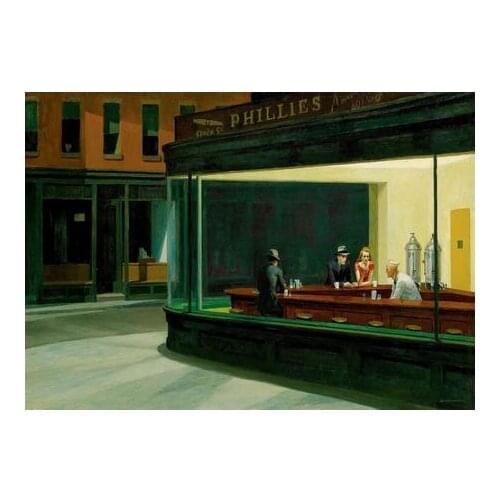 Lot style Choose Edward Hopper Nighthawks Movie Art print Silk poster Home Wall Decor