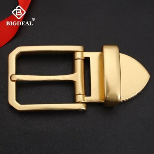 Heavy Solid Brass Belt Buckles Mens Waist Buckle Head Buckle Belt Clips Pin Belt Buckle DIY Jeans Accessories Leather Craft