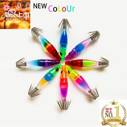 Japan uv reaction color explodes the blowing tube hook millet shi hang squids fishing bazooka tubular sea fishing bait EGI
