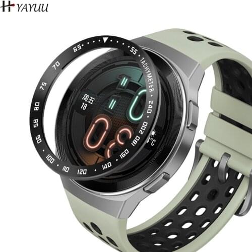 YAYUU Bezel Styling for Huawei Watch GT 2e Bezel Ring Adhesive Cover Stainless Steel Protection for Huawei Watch GT 2e Accessory
