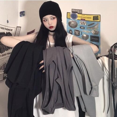 2020 Net Red T-shirt Female Ins Super Fire Summer Korean Retro High Street Solid Color Loose Bf Vest Hip Hop Sleeveless Top Tie