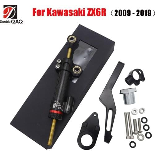 ZX-6R CNC Motorcycle Steering Stabilize Damper Bracket Mount For Kawasaki ZX6R 2009 - 2019 2018 2017 2016 2015 2014 2013 2012