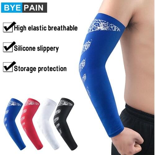 1Pcs Men Women Arm sleeves Sun Protective Running cycling Arm Cover Basketball Elbow Pad Fitness Outdoor Sports Warmer
