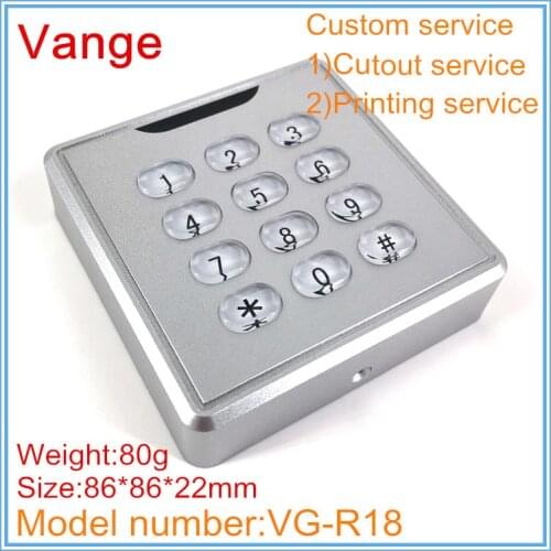 1pcs/lot keypad project box for attendance 86*86*22mm ABS plastic enclosure housing wall mount
