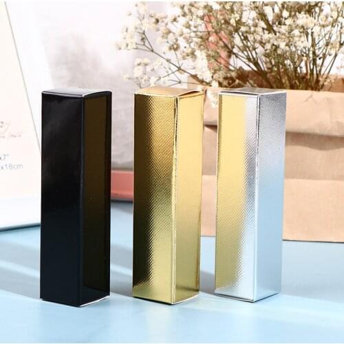 10pcs Lip Gloss Boxes Lipstick Wrapping Blank Paper Packing Box DIY Glaze Cosmetics Accessories 28*28*115mm