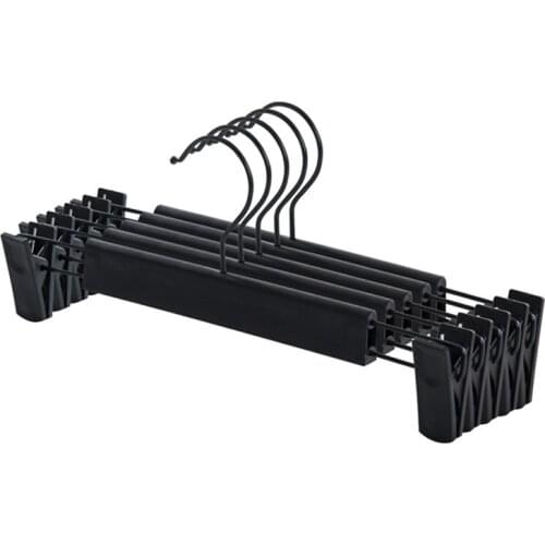 10Pcs Pants Skirt Hangers/Non-Slip Trouser Stand Holder,Hangers with 2 Adjustable