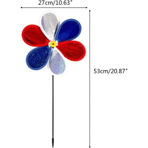 2pcs American Flag Wind Spinner Pinwheel Windmill for Patio Lawn Garden Patriotc