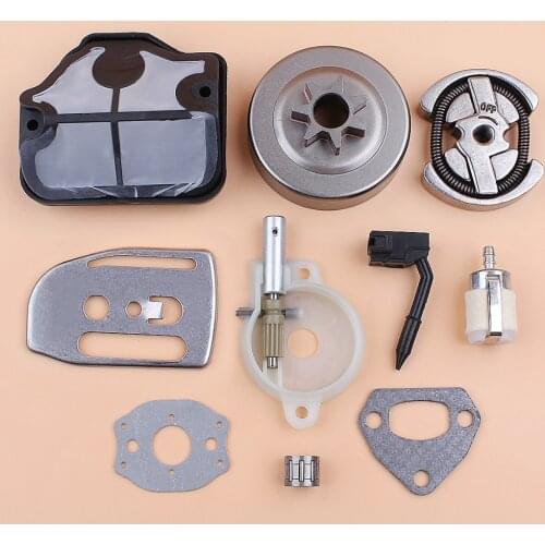 .325 Clutch Drum Oil Pump Air Filter Bar Plate Gasket Kit For HUSQVARNA 142 141 137 136 36 41 Chainsaw Parts 530069342 545036801
