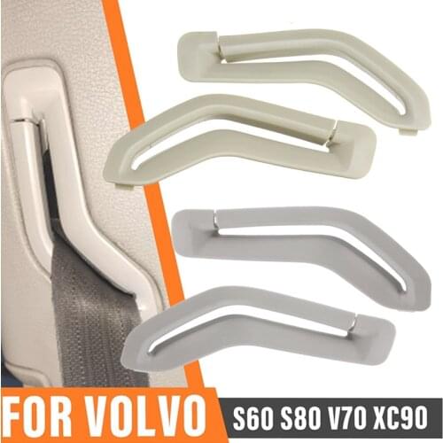 Car Front Seat Belt Retractor Guide Ring Belt Selector Gate Seat Belt Trim Cover For Volvo S80 V70 XC90 #39885877 Beige Grey