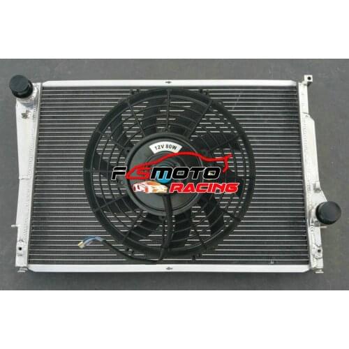 56mm Aluminum Radiator For 1997-2009 BMW 3 Series E46 Z4 M3 316 318 320 323 325 328 330D Ci i E85 E86 SI MT + Fan
