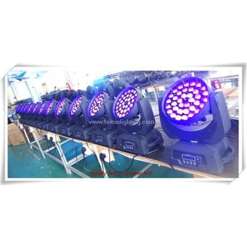 6pcs/lot Moving Head Stage effect light 36x18w rgbwa uv 6 in 1 zoom wash moving head led lighting
