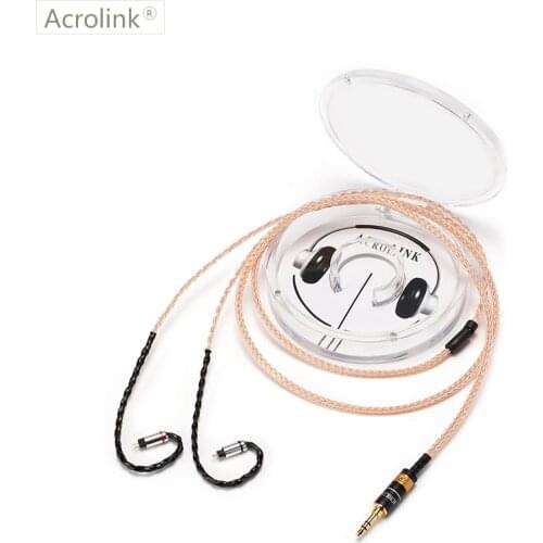 Acrolink 1.2m 16 Core High Qulity PCOCC DIY Upgraded Earphone Cable Repair Replacement With 0.78mm 2 Pins Interface For 3.5Plug