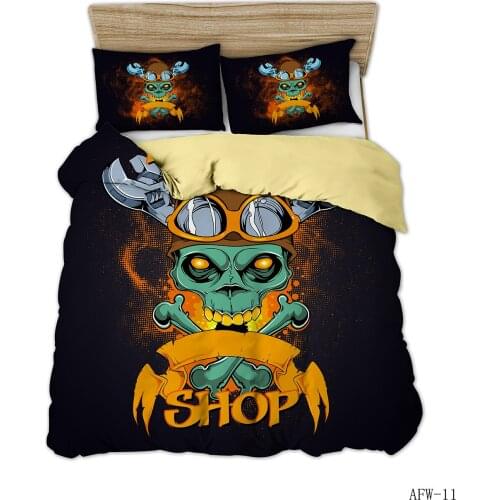 AHSNME New Skeleton Bedding Set Dropshipping Duvet Cover Sets Zombie Quilt Covers Skull Bedlinen King Queen Size