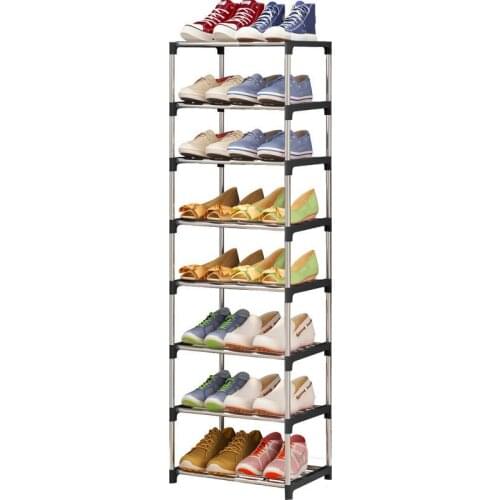 Artracyse 9 Layer Storage Shoe Rack Large Capacity Shoe Rack Simple Steel Pipe Multi-layer Multi-purpose Plastic Shoe Cabinet