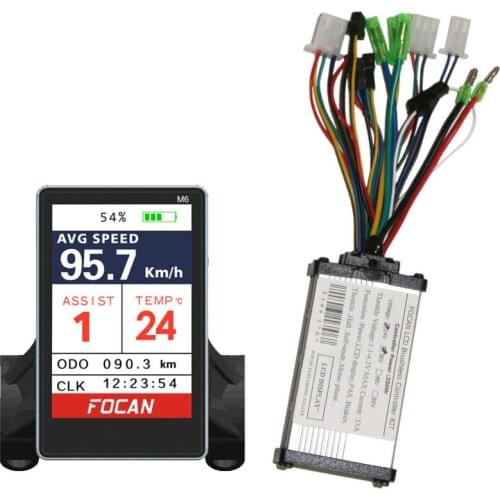 FOCAN 24V/36V/48V 250W/350W Electric Bike Brushless Controller with LCD Display Panel for Electric Bicycle e-bike scooter S866