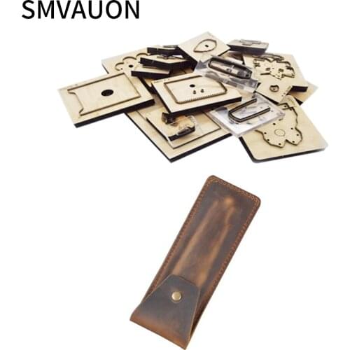 SMVAUON Pen Holder Diy Customizable Pen Bag Storage Bag Dies Suitable For Die-Cutting Machines Machiness Leather Craft