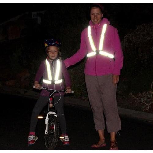 Optional Color Kids Reflective Vest Adjustable Safety Security Visibility Gear Stripes Jacket Children