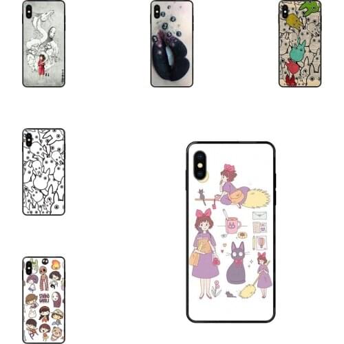 For Galaxy S20 S10e S10 S9 S8 S7 S6 S5 edge Lite Plus Ultra For Kid Lovely Kawaii Ghibli Doodle Black Soft Personalized Pattern