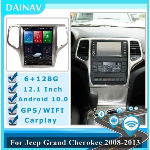 For Jeep Grand Cherokee 2008-2021 Android Car GPS Navigation Video Multimedia Player Radio Car Audio Tape Recorder