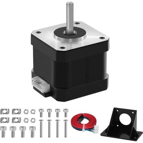 0.9 Degree Nema 17 Stepper Motor 340MN.M Bipolar 1.5A With Bracket And 1M DP Cable For 3D Printer