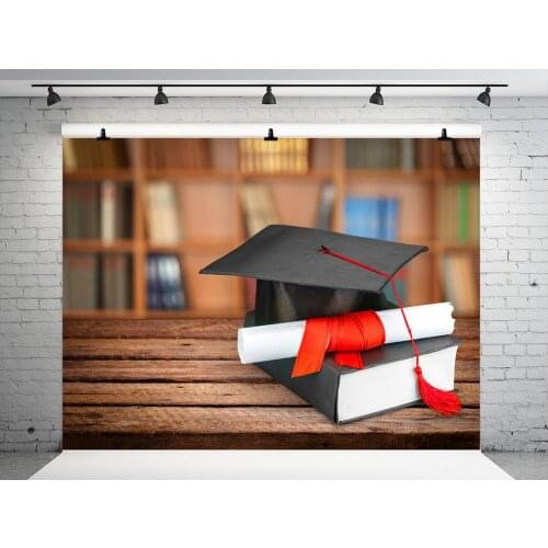 VinylBDS 7x5ft / (2.2x1.5m) Photography Backdrop Bachelor Back to School Graduation Photo Background for Kids Photography Studio