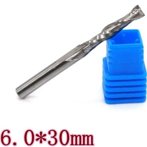 HANGXIN 1PCS 6mm 2 Flutes Spiral with blade Grinding carbide of cutter of CNC Router router bits for wood tool router
