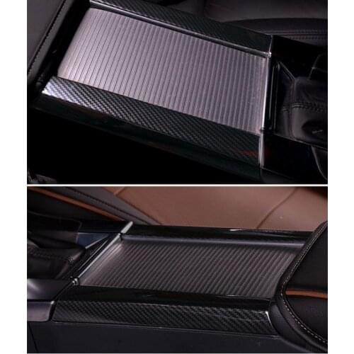 2pcs carbon friber Cup Drink Holder Center Console Cover Trim Frame Panel For Volvo XC60 S60 V60 2010 2011 2012 2013 2014 2015