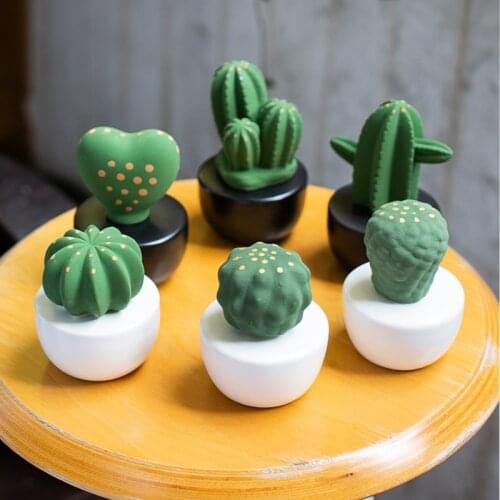 Creative Fire-Free Aromatherapy Plant Shape Household Products Car Aromatherapy Green Holiday Gifts Ceramic Bottle Hotsell