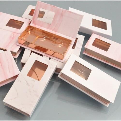 Wholesale false eyelash packaging box lash boxes packaging custom own logo for 10mm-25mm mink eyelashes case bulk