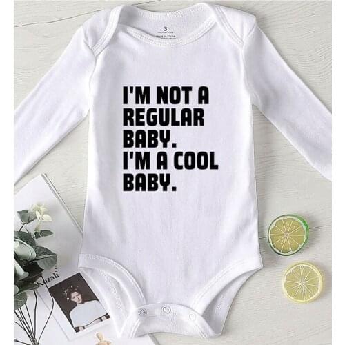 New Born Baby Items Jumpsuit Kids Autumn Letter Printing Cool Baby Clothes Newborn Clothing Kids' Things Romper for Babies