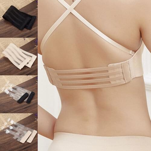 Women New Silicone Non Slip Buckle Clear Bra Straps Fish Silk Underwear Straps Transparent Elastic Bra Extender Shoulder Strap