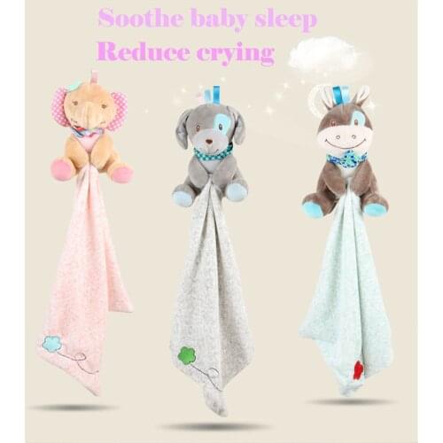 New Lovely Infant Baby Nursery Toddler Security Cartoon Soft Smooth Bath Animal Toy Blanket Cartoon Bibs Baby Infant Towel
