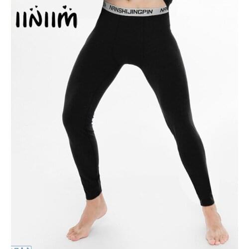 Autumn Winter Mens Mid-Rise Warmer Thermal Underwear Male Long Johns Pants Elastic Wide Waistband Trousers Leggings Underpants