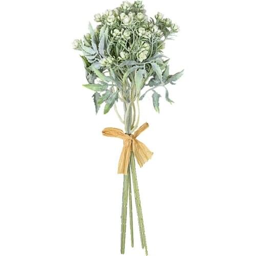 Bride Holding Fake Flowers 5 Branches Artificial Bouquet Simulation Bouquets For Christmas Tree Pendant Home Wedding Decoration