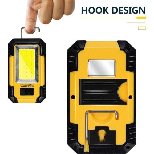 Portable LED Rechargeable Work Light Magnetic Base Hanging Hook 30W 1200Lumens Super Bright for Car Repairing Camping Fishing