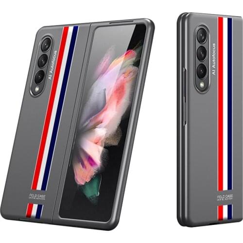 Luxury Folding Thin Phone Case for Samsung Galaxy Z Fold3 5G Fold 3 Shock Proof Back Cover Coque Capa