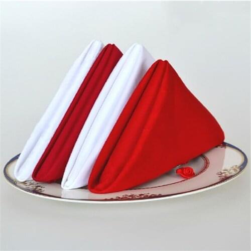 Western Food Tablecloth Star Hotel Banquet Tablecloth 50 X 50cm Square Cotton Napkin 2 Colors Optional Home