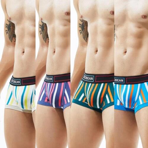 Whole New Cotton mans underwear Fashion short pants boxer trunks sexy tight Sexy for male low waist boy men underpants