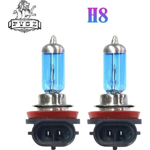 2Pcs H8 12V 55W 5000K Car Halogen Headlight bulbs Super Bright Fog Lamp Quartz Xenon Bulb For Car Accessories White Lighting