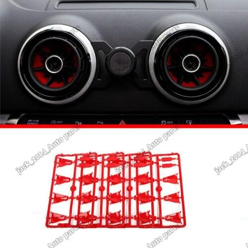 Car Decoration For Audi A3 S3 8V 2013 2014 2015 2016 Red Air Vent Outlet Replace