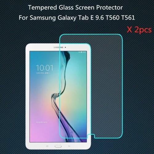 2pcs/lot Premium 9H Ultra-thin Tempered Glass Screen Protector For Samsung Galaxy Tab E 9.6 T560 T561 Tablet Protective Film