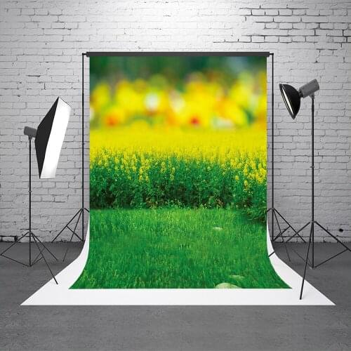 VinylBDS Spring Photography Background Flower Scenic Photography Backdrops Grassland Washable Bokeh Studio Backdrop Background