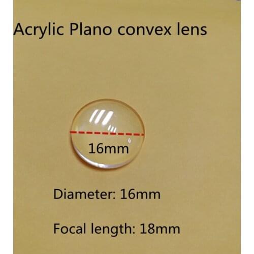High quality led lens no edge diameter 16mm focal length 20mm