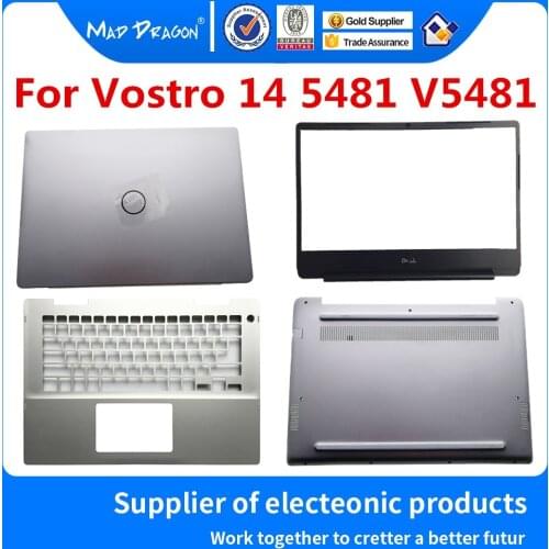 LCD Back Cover LCD Front Bezel PalmrestBase Lid Back For Dell vostro 14 5481 v5481 Silver R27DN 0R27DN 04Y3M8 041KVJ 0J9MC3